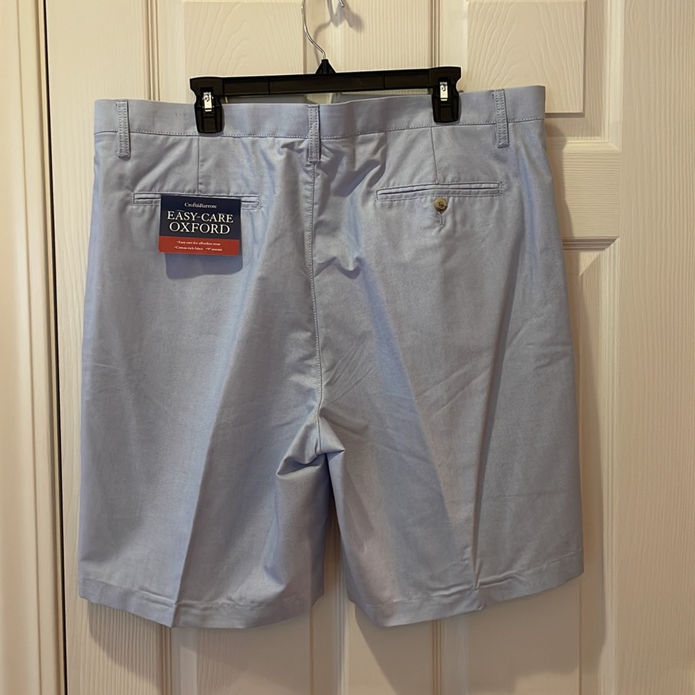 Men’s size 40 Croft & Barrow Easy-Care Oxford Shorts New with Tags Light Blue